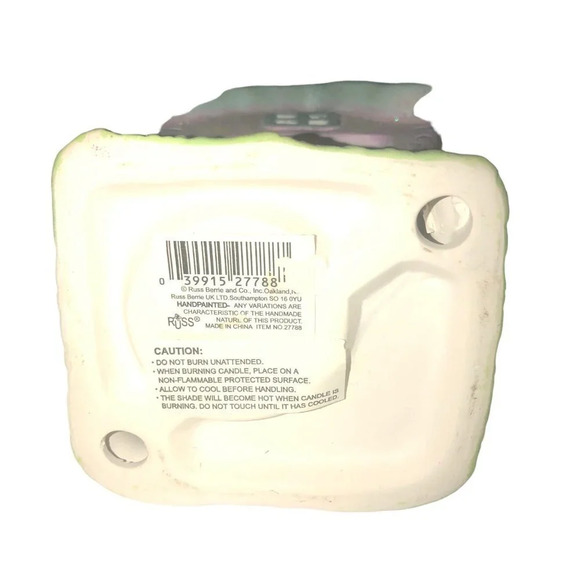 Vintage RUSS BERRIE Glitter Glam Easter Bunny Houses Votive Candle Holder Set 3 - Picture 8 of 9